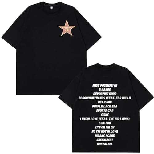 Image of Unisex Cotton Tee Tate McRae Short Sleeve Round Neck Hip Hop Graphic Tshirt for Men Women (Black,XS)