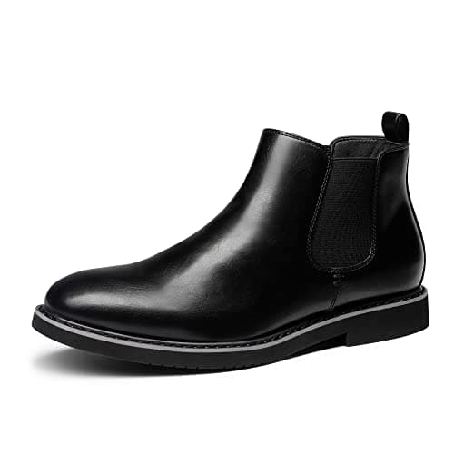 Image of Bruno Marc Men's Chelsea Boots Ankle Boots Formal Boots for Men SBBO2218M-E,Size 9,Black,SBBO2218M-E