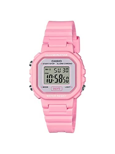Image of Casio Women's LA20WH-1ACF Classic Digital Black Resin Watch, Pink/White, Chronograph,Digital