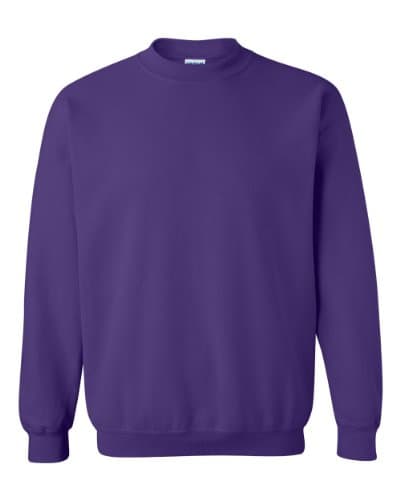 Image of Gildan Men's Fleece Crewneck Sweatshirt, Style G18000, Multipack, Solid Purple, XXL