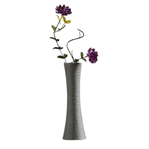 Image of Ceramic Bud Vases Small Flower Vase Minimalist Creative Flower Vases for Modern Home Decor Bedroom Kitchen Living Room Office(Grey)