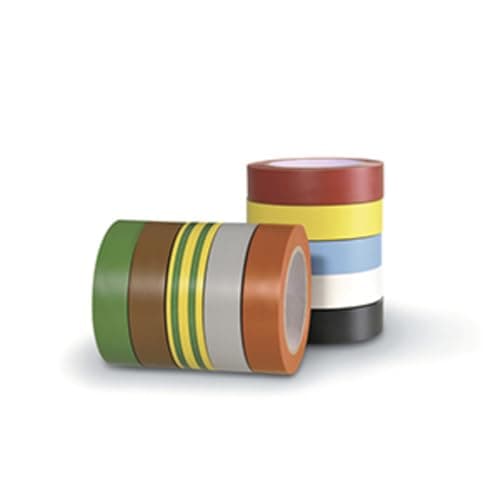 Image of HellermannTyton - 10 x HelaTape Flex 15 Electrical Insulation Tape, All Purpose PVC Tape, IEC Compliant, 10m Length