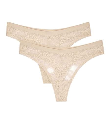 Image of Triumph Women's Smart Deco High Leg String EX 2P Briefs, Creamy Dream, 1
