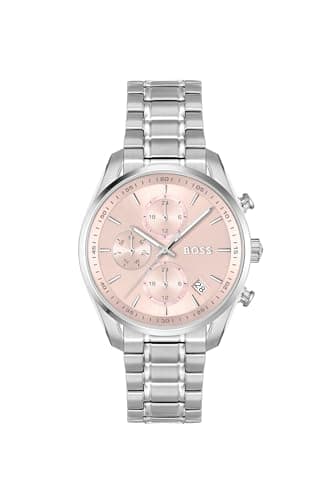 Image of BOSS Analogue Multifunction Quartz Watch for Women Grand Tour Ladies Collection with Silver Stainless Steel Bracelet - 1502765