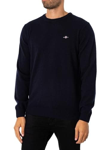 Image of GANT Men's Superfine Lambswool Sweatshirt, Blue, S