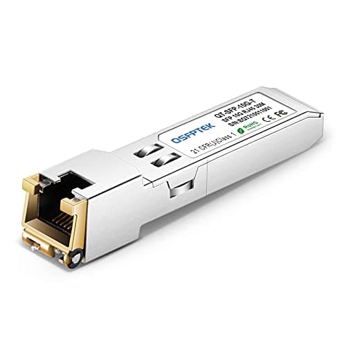 Image of QSFPTEK 10GBase-T SFP+ Copper RJ45 Transceiver, 10Gbe Mini Gbic, SFP to RJ45, 10G Module for Juniper EX-SFP-10GE-T, Ubiquiti, TP-Link, D-Link, Mikrotik up to 30m