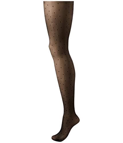 Image of Pretty Polly Women's Pinspot Tights Matt Fein 20 DEN Tights, Black (Black Black), One size (Manufacturer Size:OS)