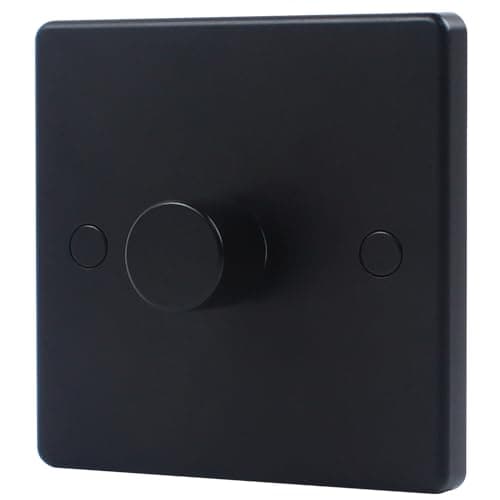 Image of Aroidful 5-200W LED Dimmer Switch, Push On/Off 1 Gang 2-Way Rotary Trailing Edge Dimmer Switch for Dimmable LED Lights/Incandescent/Halogen