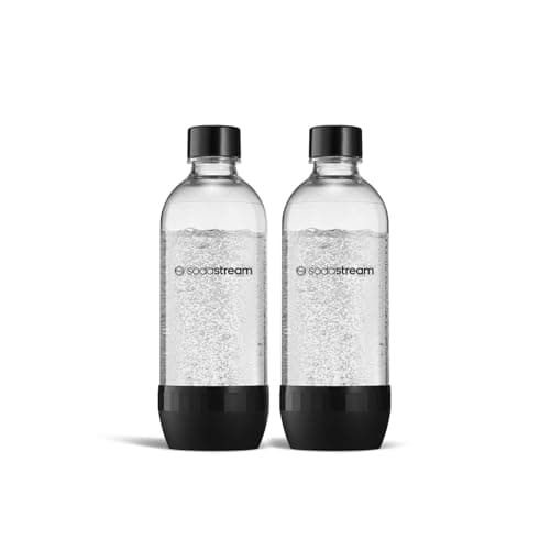 Image of sodastream Set of 2 Classic Dishwasher Friendly Carbonating Bottles, Large, 1 L, Material: Tritan, BPA-free