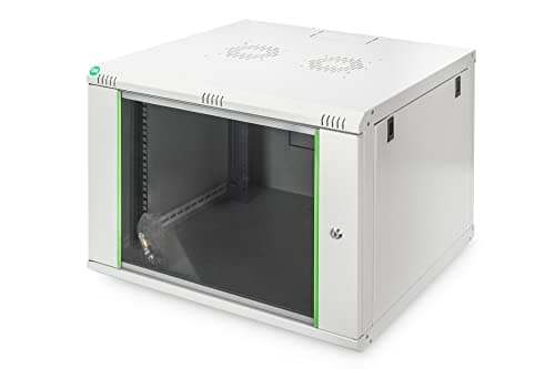 Image of Digitus Network cabinet - 19 inch rack - 16U - 450mm depth - 320 mm maximum usable depth - wall mounting - load capacity 60kg - safety glass door - Dynamic Basic series - gray