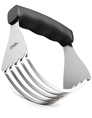Image of ORBLUE Stainless Steel Pastry Cutter - Sturdy 5 Blades Dough Blender for Baking, Pastry, Pizza Dough and Kitchen Mixer Blender