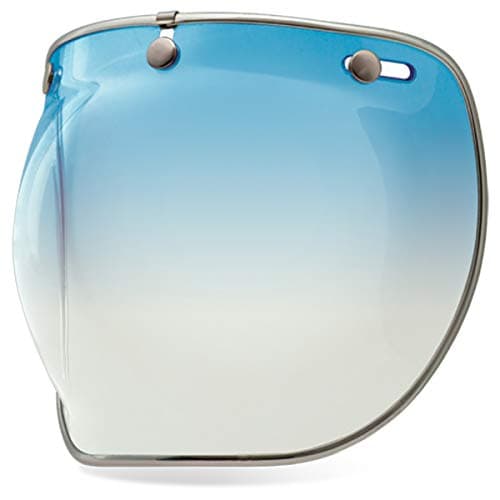 Image of Bell Custom 500 3-Snap Bubble Deluxe Helmet Sield / Visor - Ice Blue Gradient