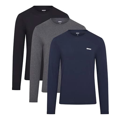 Image of DKNY Mens Warriors T-Shirt, Navy/Charcoal/Black, M UK