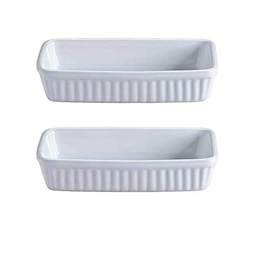Image of Mason Cash Classic Collection Reactangular Gratin Bowl 18cm White (Pack of 2)