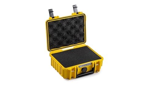 Image of B&W Outdoor Transport Case - Type 500 with Cubed Foam - Yellow - Waterproof according to IP67 Certification, Dustproof, Virtually Indestructible