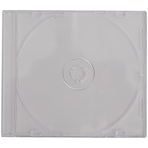 Image of 100 x Dragon Trading Clear Slim 5.2mm CD DVD Blu Ray Disc Cases – Slimline Jewel Cases for 1 Disc with Clear Back – Space Saving Storage (Pack of 100)