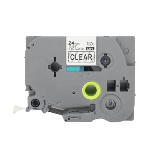 Image of BROVACS 1 Pack Black on Clear Laminated Label Tape Compatible for Brother P-Touch Label Printer TZ 151 TZe 151 24mm 1" OPA4151