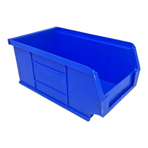 Image of Blue Storage Lin Bins | Tool Organiser Bin | Stackable Boxes for Garage | Wall Hanging Box | DIY Storage | Plastic Drawers (Small-165x100x75mm) (10 Bins)