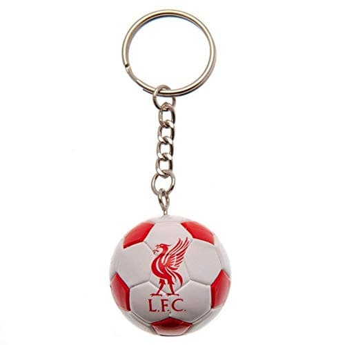 Image of Liverpool FC Soccer Ball Keyring, White/Red, One size