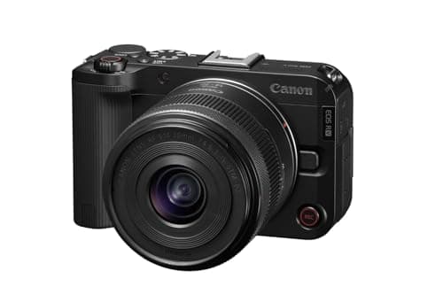 Image of Canon EOS R50 V Mirrorless Camera Kit with RF-S14-30mm F4-6.3 is STM PZ Lens – Black | 24.2 MP APS-C Sensor, 4K Video, Compact Design