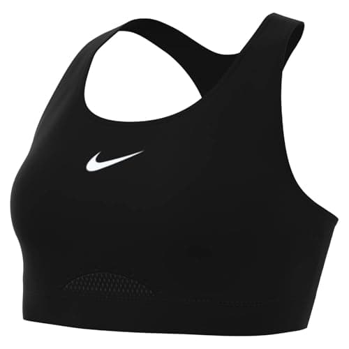 Image of NIKE Women's Dri Fit Swoosh Hs Bra, Black/Black/Dk Smoke Grey/Whit, XS UK