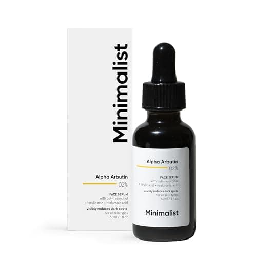 Image of Minimalist 2% Alpha Arbutin Serum for Pigmentation & Dark Spots Removal | Antipigmentation Face Serum For Men & Women with Hyaluronic Acid to Remove Blemishes, Acne Marks & Tanning, Transparent, 30 ml
