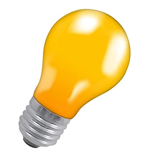 Image of Crompton Lamps 25W GLS ES-E27 Dimmable Colourglazed IP65 Amber 40lm ES Screw E27 Incandescent Coloured Outdoor External Festoon Light Bulb