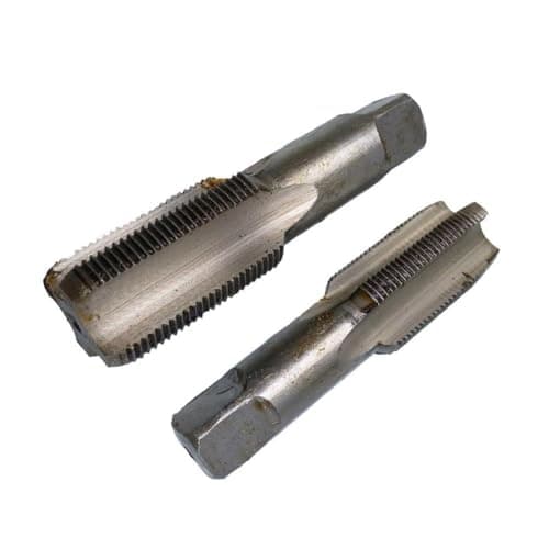 Image of HSS Metric Taper and Tap Set for m24 x 1.5mm Pitch Right Hand Thread 92mm Length for Metalworking Drilling and Threading Tasks 2 Pack