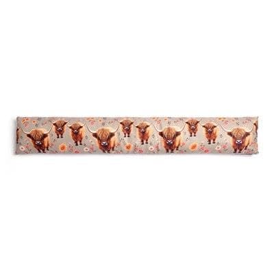 Image of A2Z Highland Draught Excluder Door Stopper Weighted Eco-Friendly Soft Fabric Cushion Decorative Window & Door Seal Cold Air Wind Blocker for Bottom Doors Energy Saving Draft Excluder