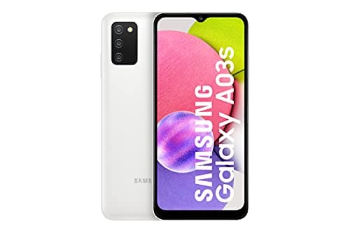 Image of Samsung Galaxy A03s Android Smartphone, 6.5-inch Infinity-V HD+ Display, 3GB RAM and 32GB of expandable internal memory, 5,000 mAh battery, White [UK Version] (Renewed)