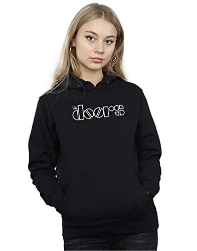 Image of Absolute Cult The Doors Women's Simple Logo Hoodie Black Small