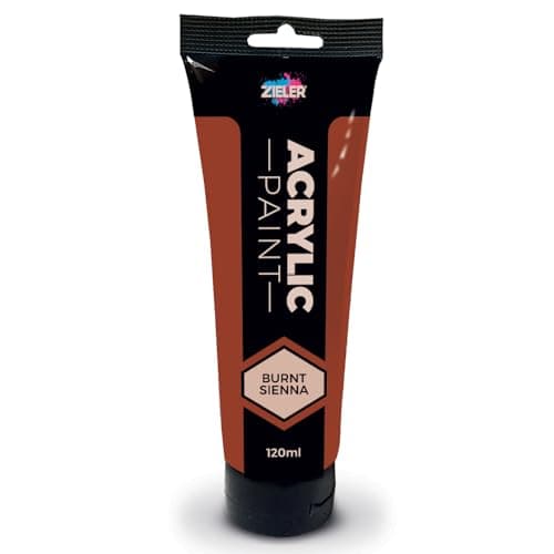 Image of Zieler Burnt Sienna Acrylic Paint | 120ml Easy Squeeze Tube