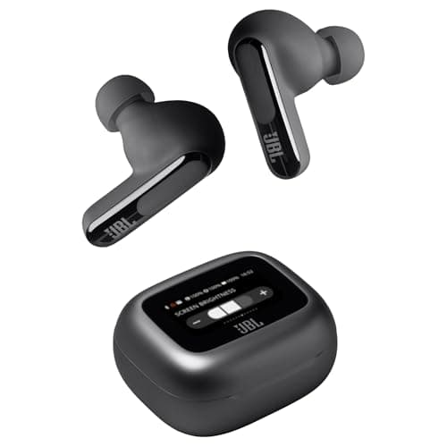 Image of JBL Live Beam 3, Wireless Earbud Headphones with Bluetooth, 48h Battery Life, True Adaptive Noise Cancelling and High-Resolution JBL Signature Sound, IP55 Waterproof, Closed-Back Stick Design, Black