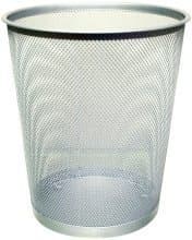 Image of Q-Connect 18 Litre Waste Basket Mesh Silver - KF00849 by Q-Connect
