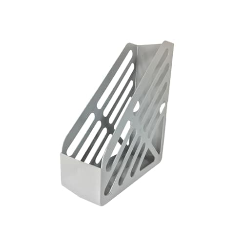 Image of Deflecto Essential Range Maxi Magazine File Holder - Grey - Plastic Magazine Files Folder Holder - Magazine Rack - Document Holder - Magazines File Storage - Desk File Organiser - Magazine Holders