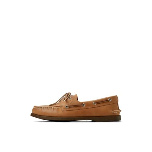 Image of Sperry Male Authentic 2 Eye Boat Shoe, Brown, 8