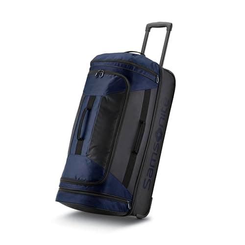 Image of Samsonite Andante 2 Wheeled Rolling Duffel Bag, Navy/Black, 71.12 cm, Andante 2 Wheeled Rolling Duffel Bag