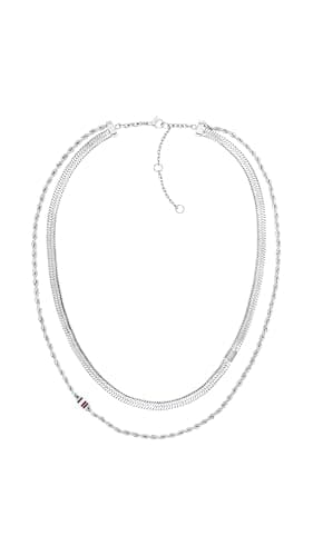 Image of Tommy Hilfiger Jewelry Women's Doble Chain Necklace in Stainless Steel - 2780979