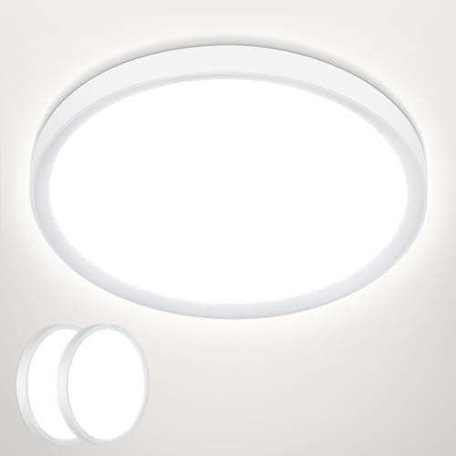 Image of Befurglor 24W LED Ceiling Light 2 Pack,5000K Daylight White 2200LM,150W Equivalent,Ø 28.5cm Modern LED Ceiling Lamp for Living Room,Bedroom, Kitchen, Hallway, Office
