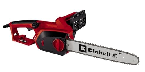 Image of Einhell Electric Chainsaw 2000W, 16 Inch (40cm) Bar and Chain, Power Saw for Effortless Cutting of Wood, Trees and Branches, Metal Gearing, Saw Kickback Protection, Tool-Free Tensioning GH-EC 2040