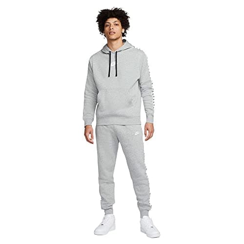 Image of Nike DM6838-063 M NK Club FLC GX HD TRK Suit Tracksuit Men's DK Grey Heather/White L