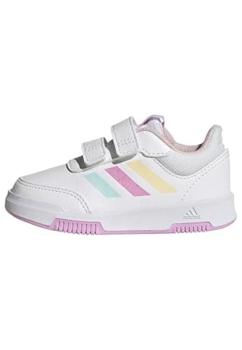 Image of adidas Unisex Kids Tensaur Hook and Loop Shoes, White/Almost Blue/Bliss Lilac, 6 UK
