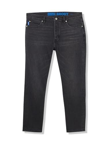 Image of HUGO Men's Brody Tapered Fit Jeans, Stone Grey, 38