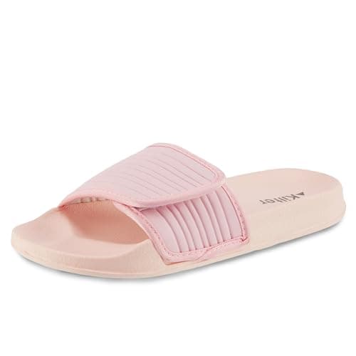 Image of Kilter Women's Nova Cushioned Slip-On Summer Slider Sandal with Adjustable Strap - Blush Pink - 4 UK