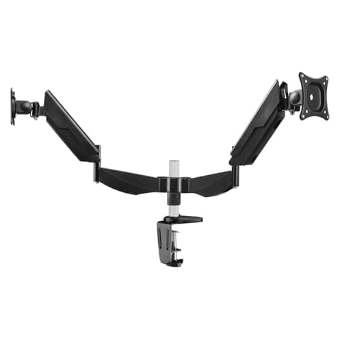Image of AVF Dual Monitor Desk Mount - Universal Double Arm Bracket Mount For Up to 35" - Multi Position, 360 degree screen rotation, Tilt - Ergonomic Set up - Fully Adjustable - MRC2206 - Black
