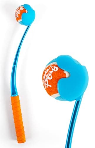 Image of ALL FOR PAWS 49CM Dog Ball Launcher Hands Free Ball Thrower with a 2.5inch Tennis ball, Dog Fetch Toy Equipped with Soft and Comfortable Rubber Handle Grip