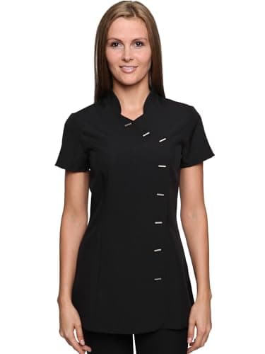 Image of Mirabella Health & Beauty Women's Arete Beauty Tunic Uniform Black 14 UK