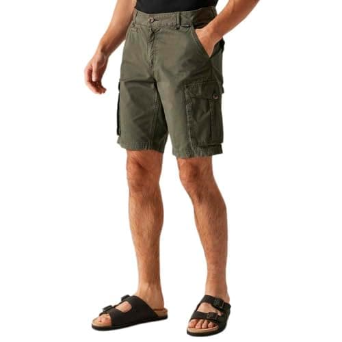 Image of Regatta Mens Shorebay II Combat Shorts Casual Summer Walking Dark Khaki