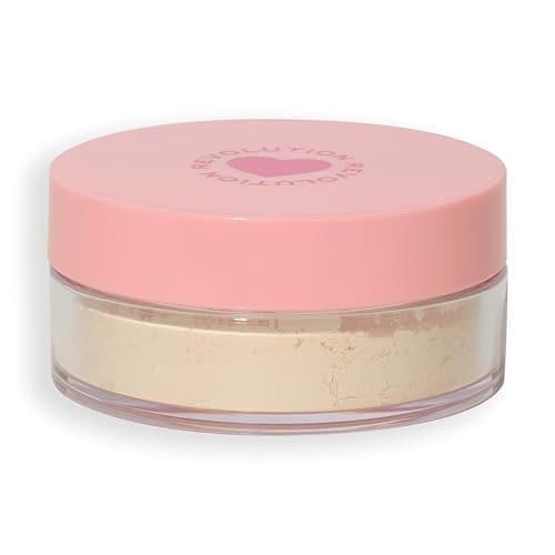 Image of I Heart Revolution Loose Baking Powder, Vitamin Infused with Skin-Loving Ingredients for a Soft, Airbrushed Finish, Vegan & Cruelty-Free, 30g, Coconut