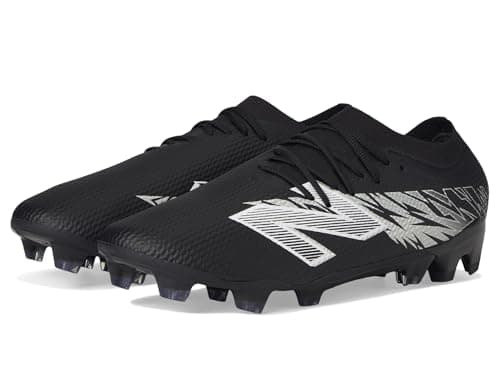 Image of New Balance Furon Team Fg V8, Black/Metallic Silver/White, 11.5 Women/10 Men